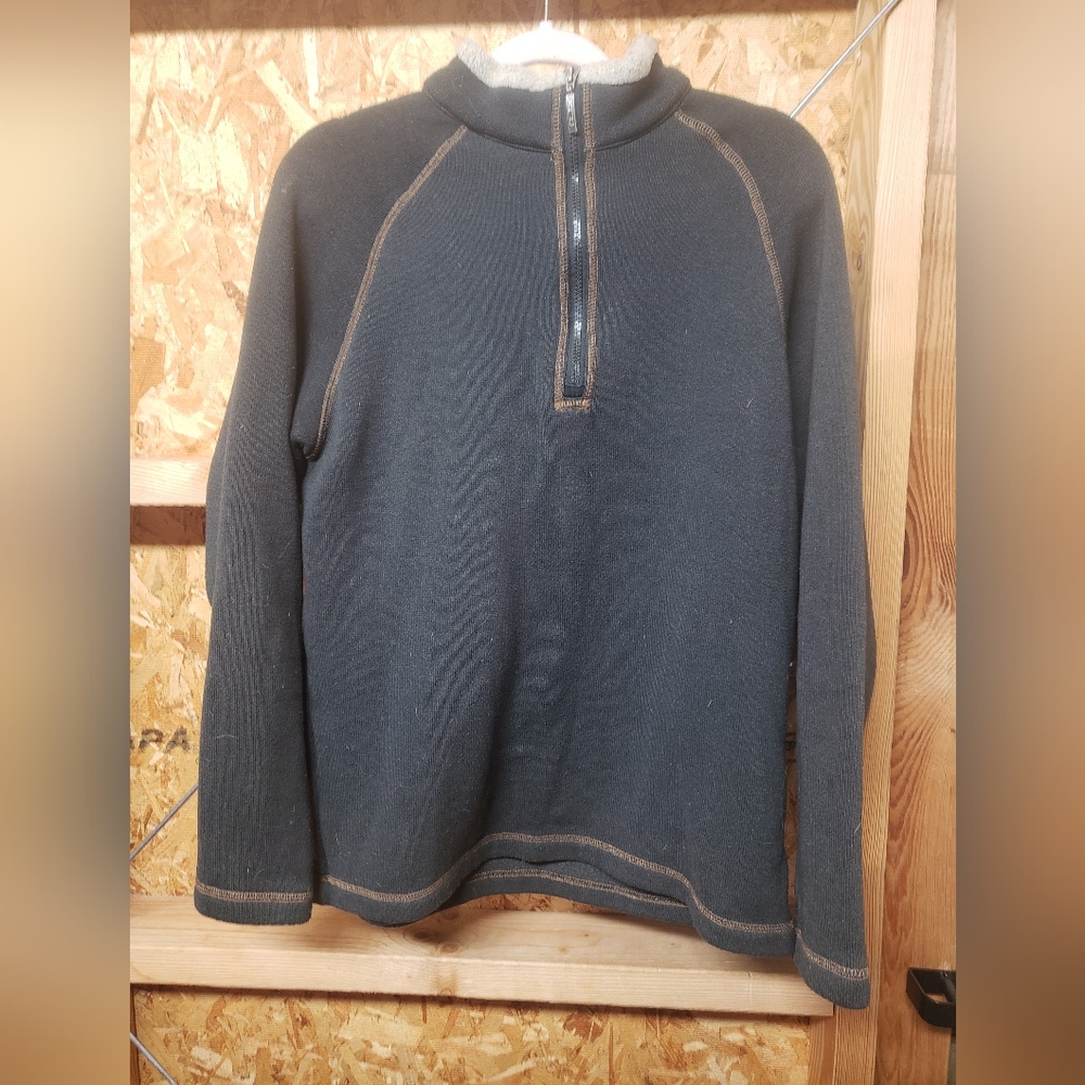 Columbia Mens Brown Quarter Zip Fleece Size Large